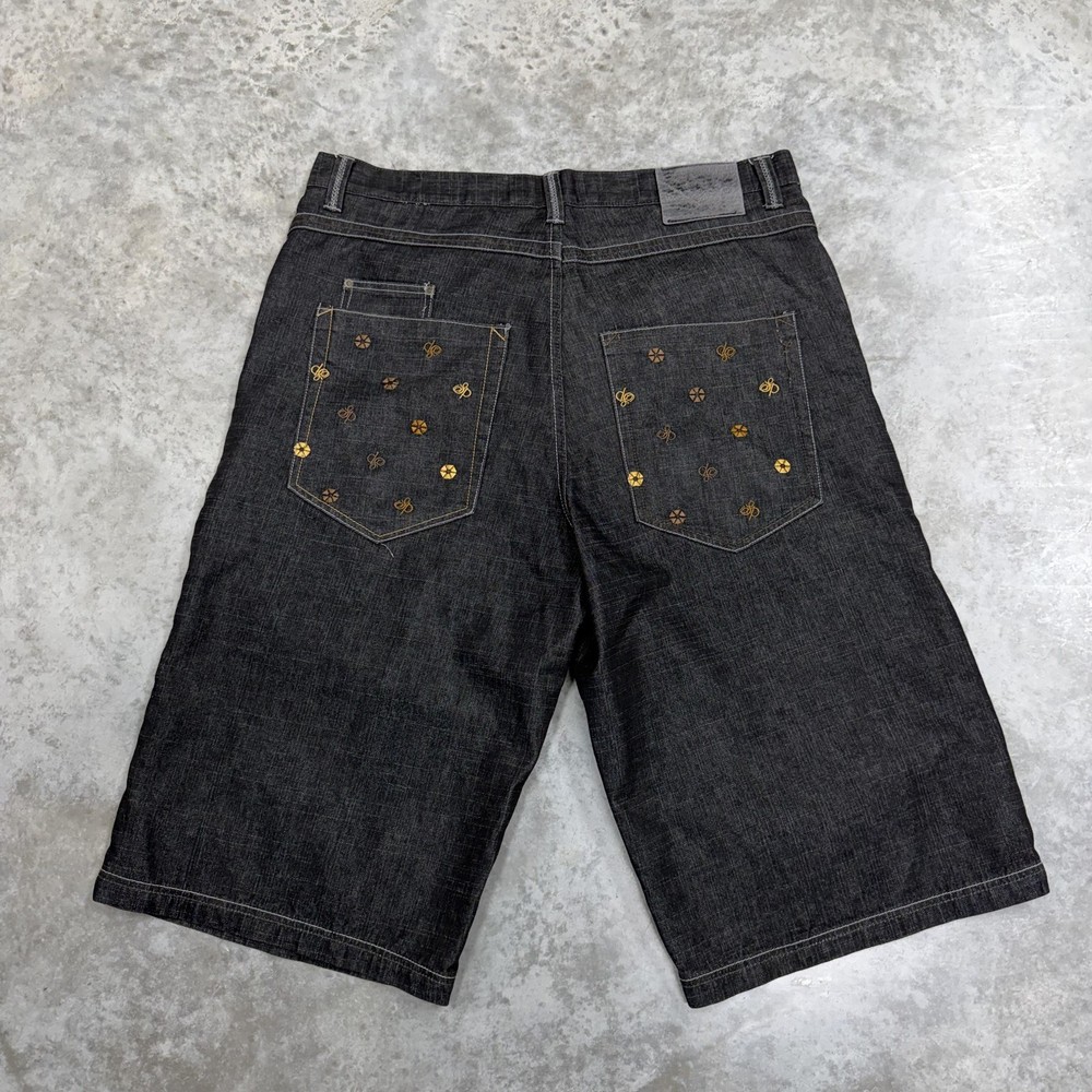 Southpole Shorts Mens 42 Gray Denim Bermuda Baggy Embroidered Y2K Streetwear