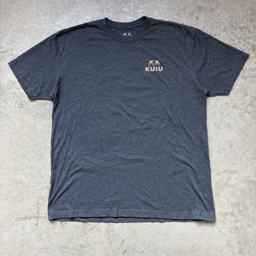 KUIU Ultralight Hunting Graphic T Shirt Hunting Gray Logo Cotton Outdoor Mens XL