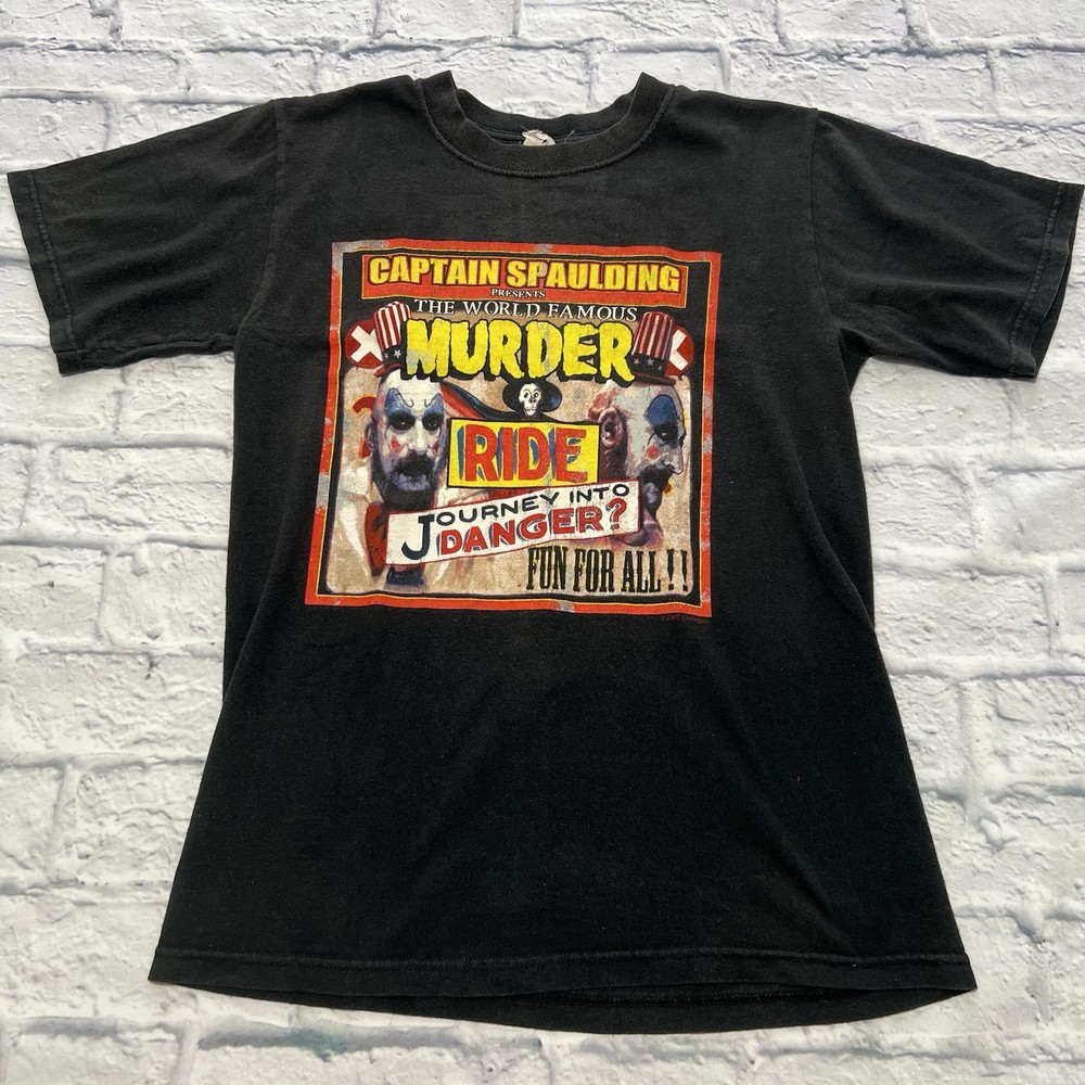 Captain Spaulding T Shirt Black Shot Sleeve Graphic Murder Ride READ DESC