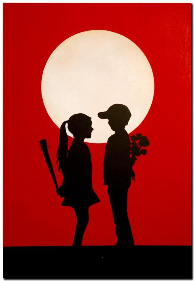 BANKSY STREET ART *FRAMED* CANVAS PRINT love hurts 18x12