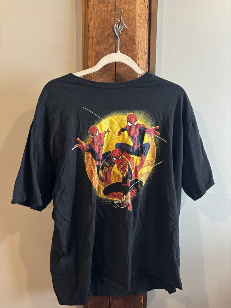 Spider-Man No Way Home Men’s 2XL Black Graphic T-Shirt Marvel Tee