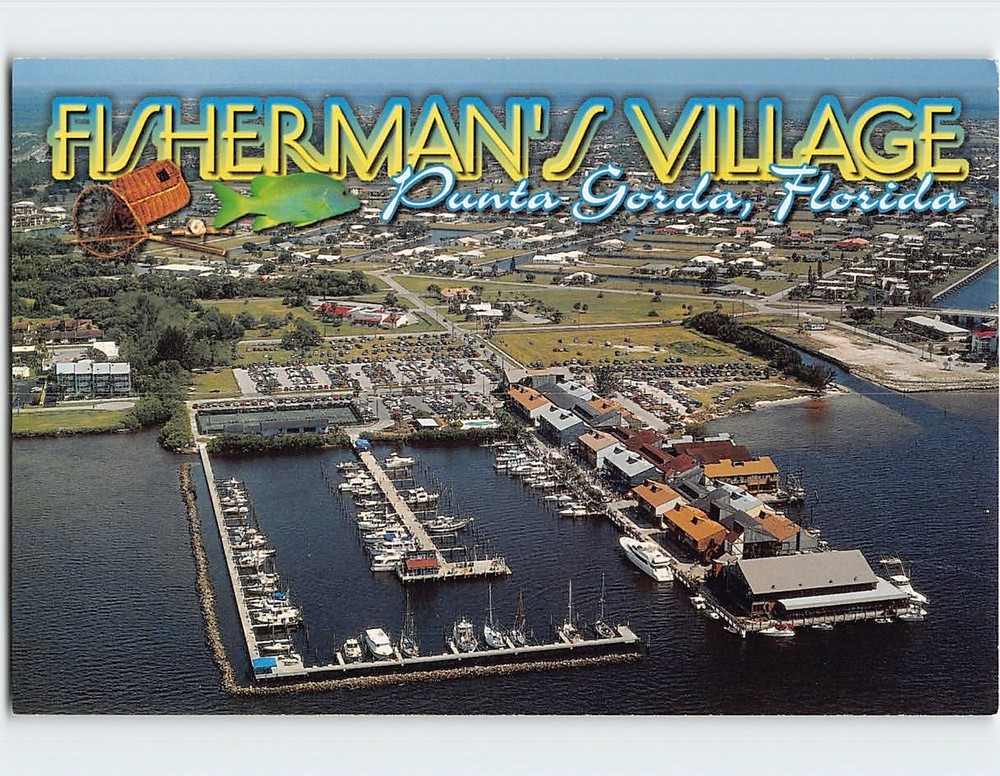 Postcard Fishermans Village Punta Gorda Florida USA