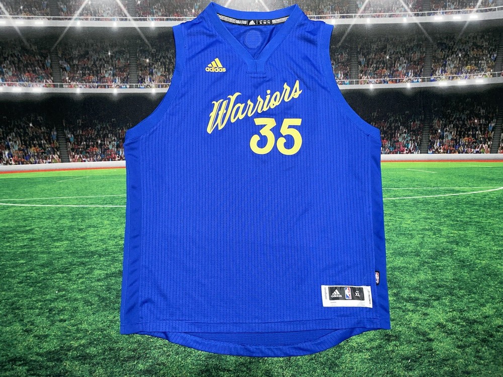 Kevin Durant #35 Golden State Warriors Adidas Jersey Youth Sz XL 18/20 Used