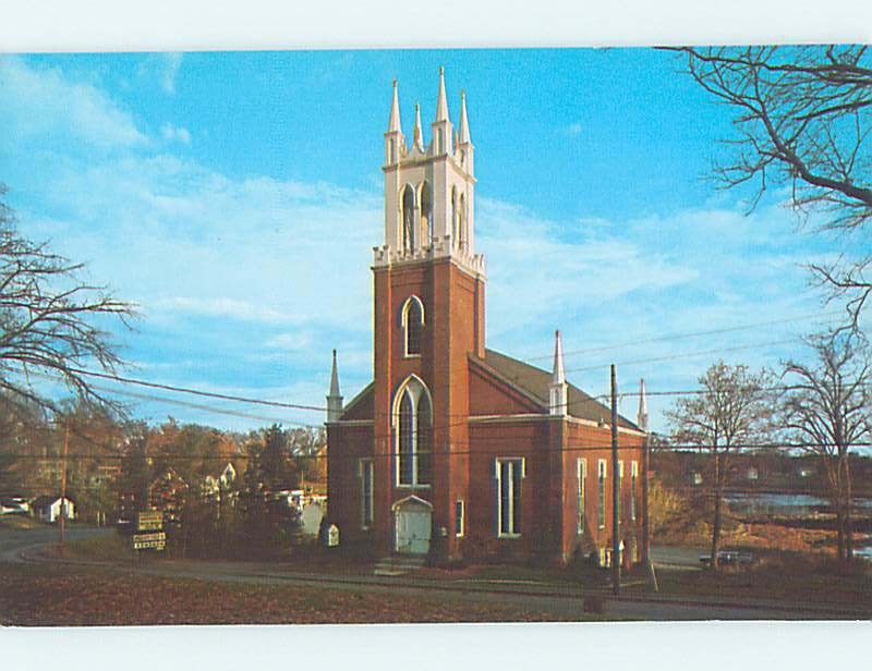 Unused Pre-1980 CHURCH SCENE Newcastle Maine ME m/09 A7063