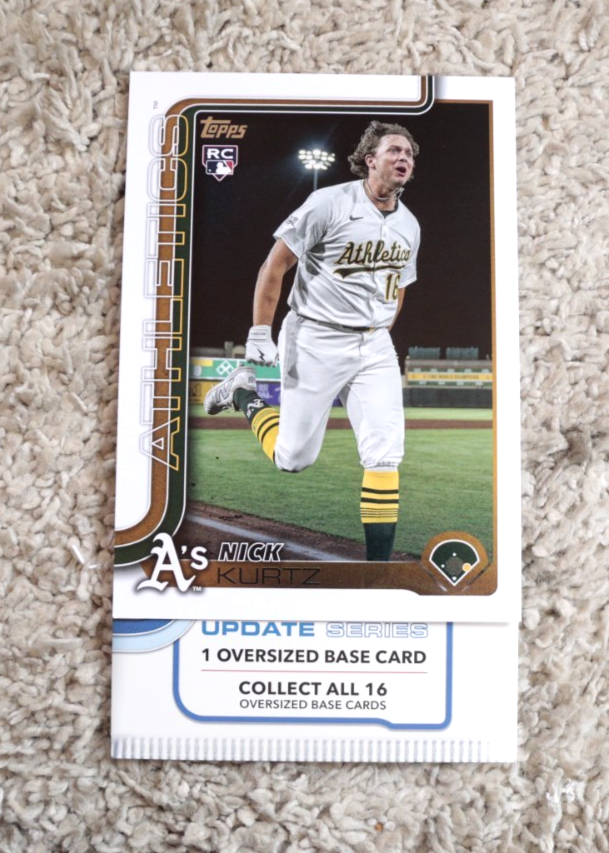 2025 Topps Update Nick Kurtz Superbox Jumbo Oversized RC Athletics