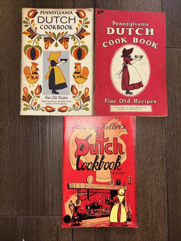 Pennsylvania Dutch cookbooks Lot Of 3 Fine Old Recipes 1936 & 1960 Heller