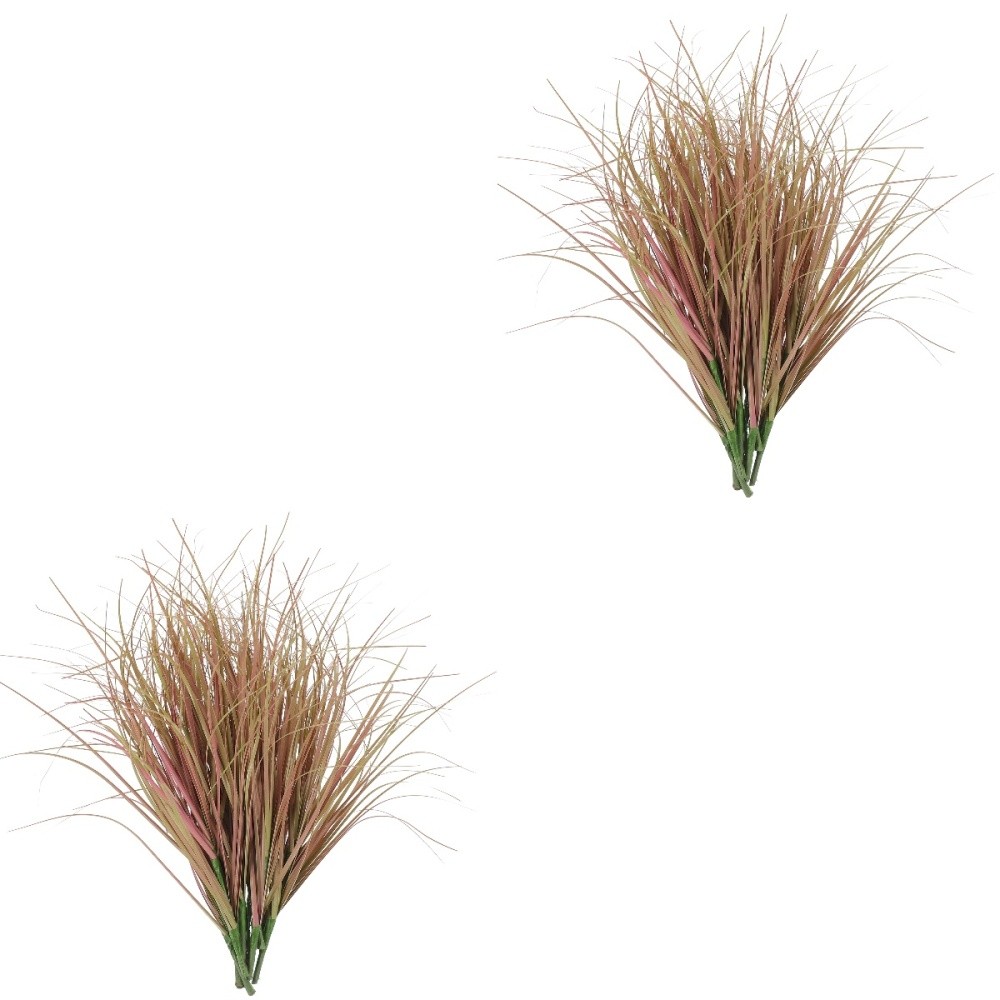2 Pack Artificial Tall Grass Decor Fake Green Plants for Office Home Mother