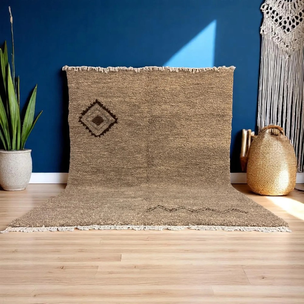 Design Style Moroccan Berber Beni Ourain Wool Rug Handmade Design Carpet Rug