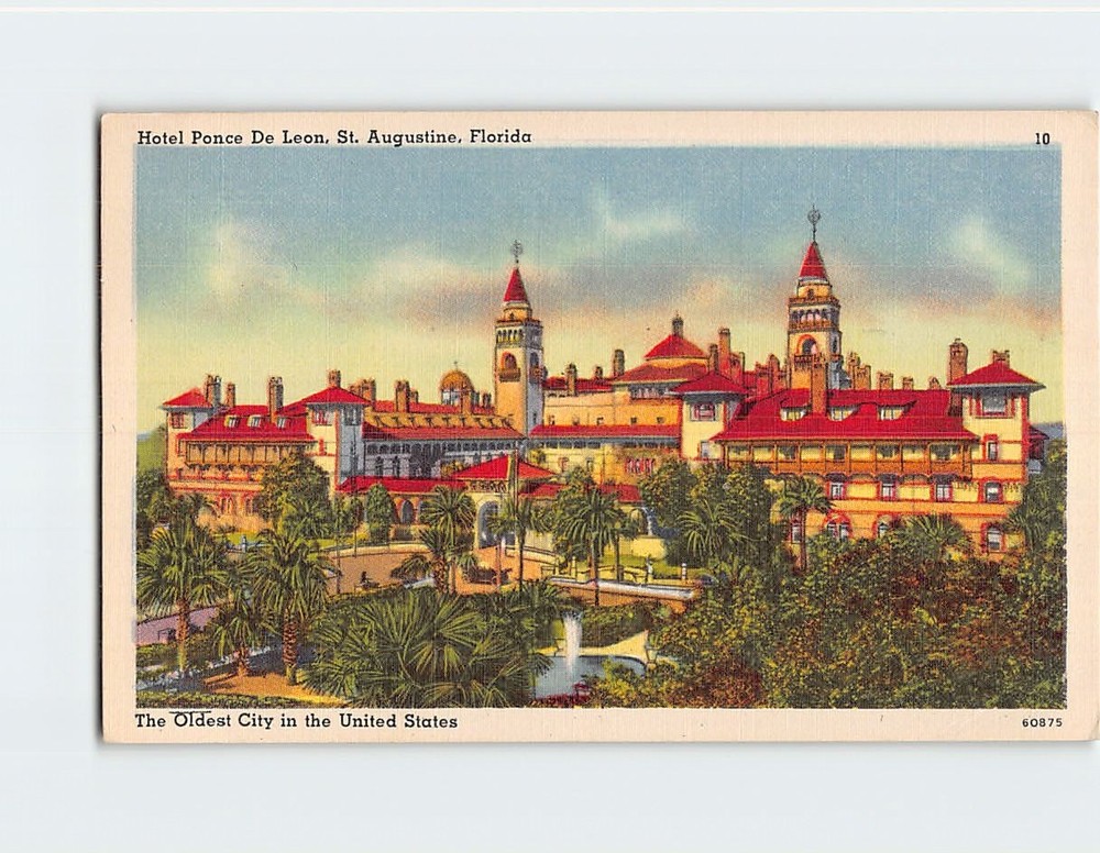 Postcard Hotel Ponce de Leon St. Augustine Florida USA