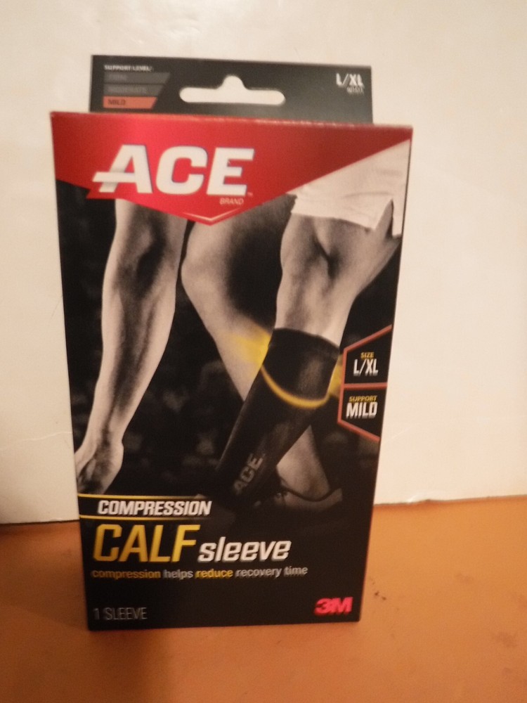 Ace Calf Compression Sleeve L/XL for Football Basketball Volleyball & Sports Support  -image
