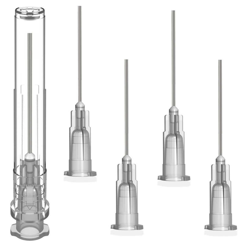 100 Pack 27G 1 Inch Luer Lock Needle, Lab Accessories, Industrial Dispensing ...