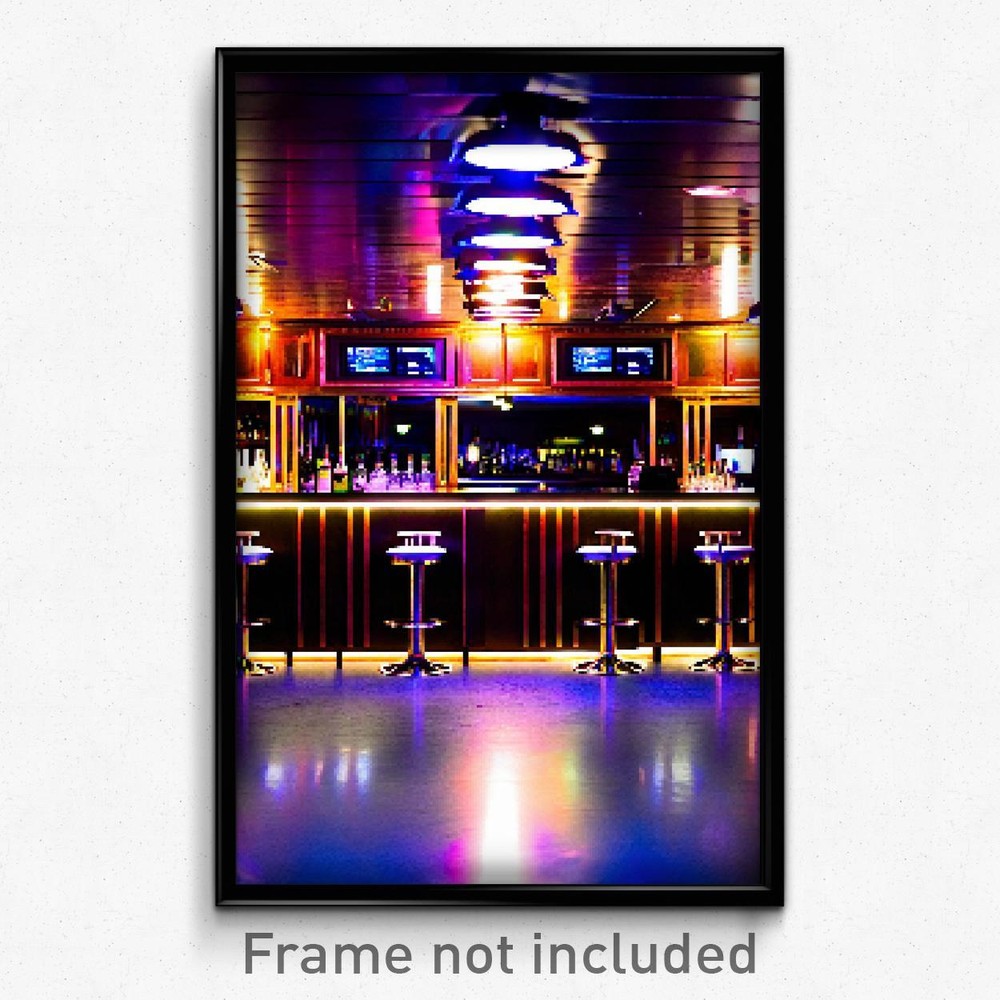 Pixel Art Poster - Elegant Bar (8 Bit Psychedelic Trippy Weird Video Game Print)