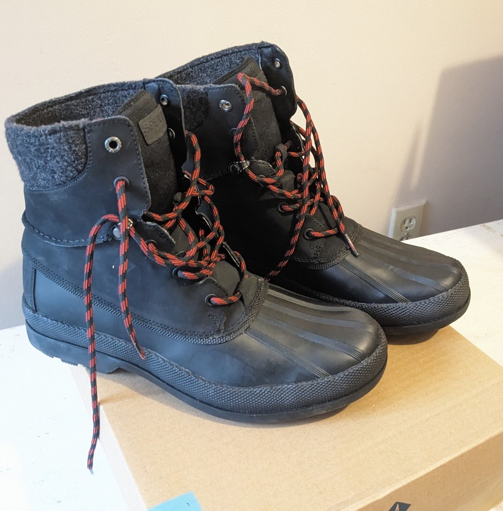 Sperry Cold Bay Vibram Arctic Grip Ice+ Boots sz 10 NEW winter thinsulate lined