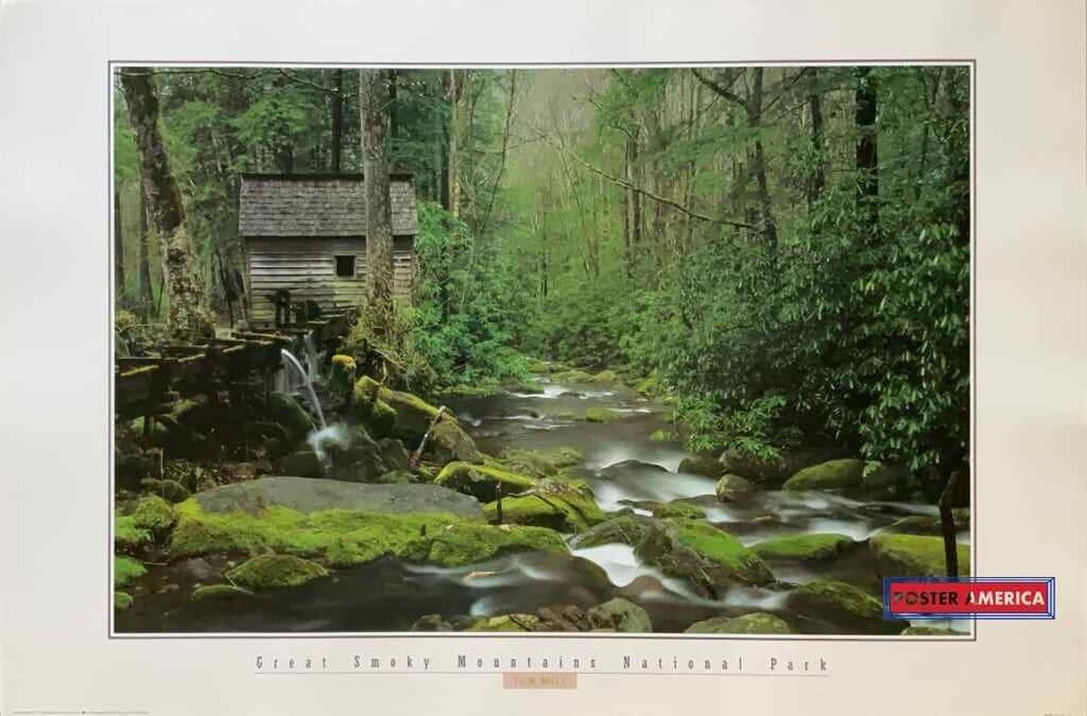 664280 Great Smoky Mountains National Park Tub Mill Vintage 1997 Scenic Poster