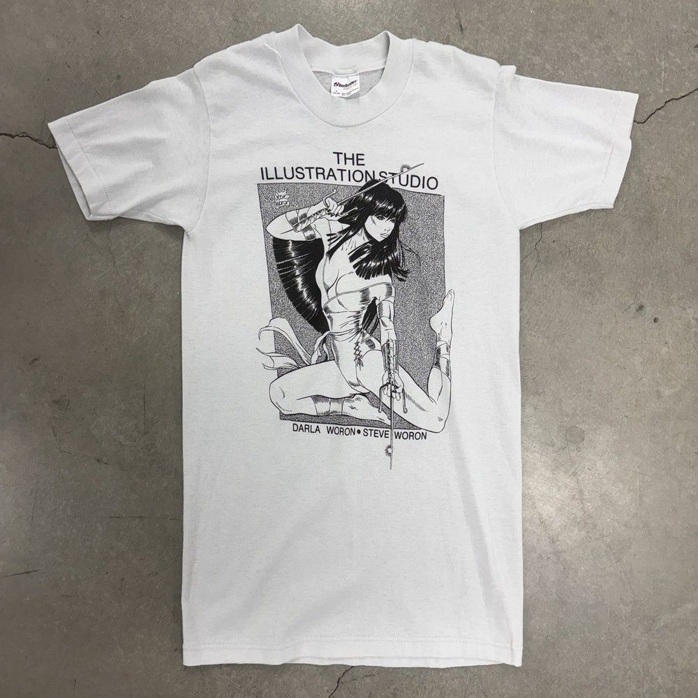 Vintage Steve Woron Marvel Elektra Pinup Art Shirt