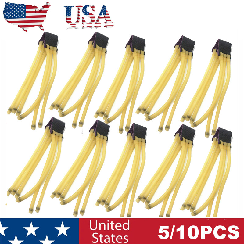 5/10X Heavy Pull Sling Catapult Replacement Rubber Band Hunting Shooting Rubber