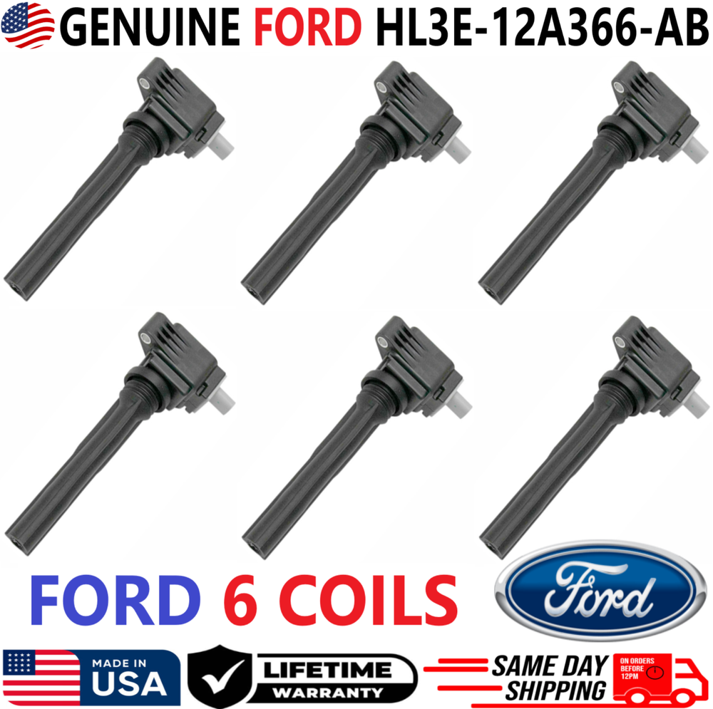 GENUINE FORD Ignition Coils For 2017-2021 Ford & Lincoln 3.5L V6, HL3E-12A366-AB