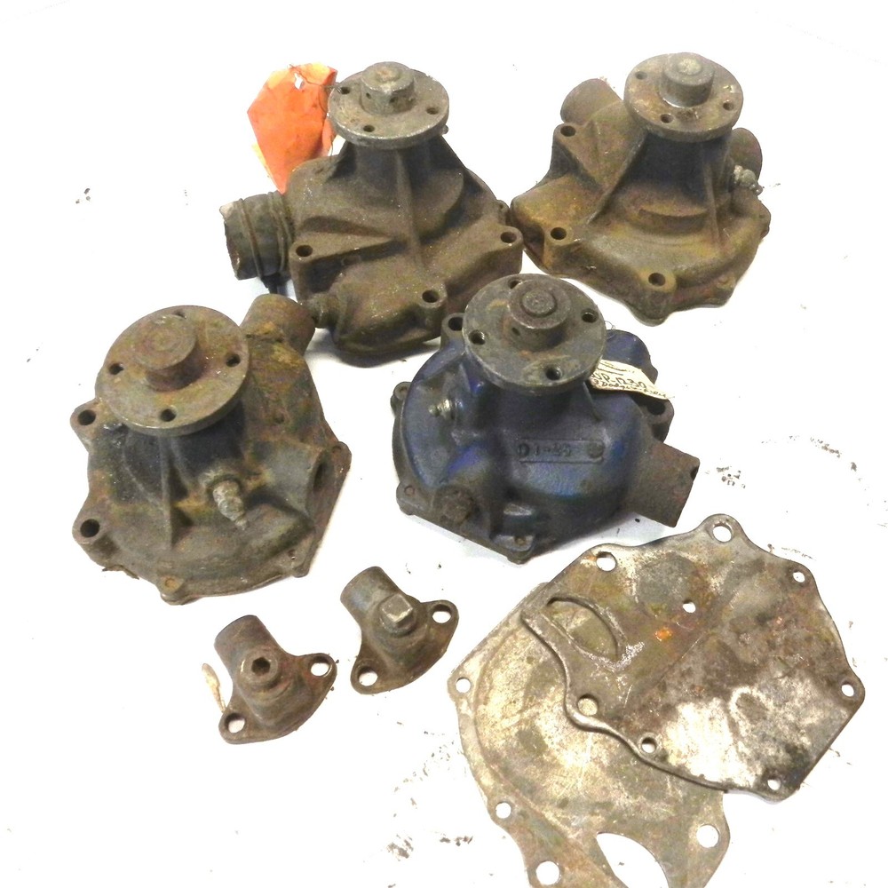 1940's-50's MOPAR 6 CYL WATER PUMP CORE LOT OF 4 PUMPS VINTAGE CORE FOR REBUILD