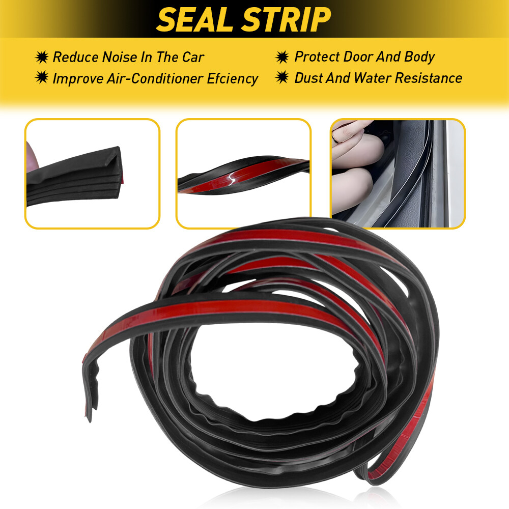 4M V-Shape Car Window Door Edge Moulding Trim Weatherstrip Seal Strip Rubber