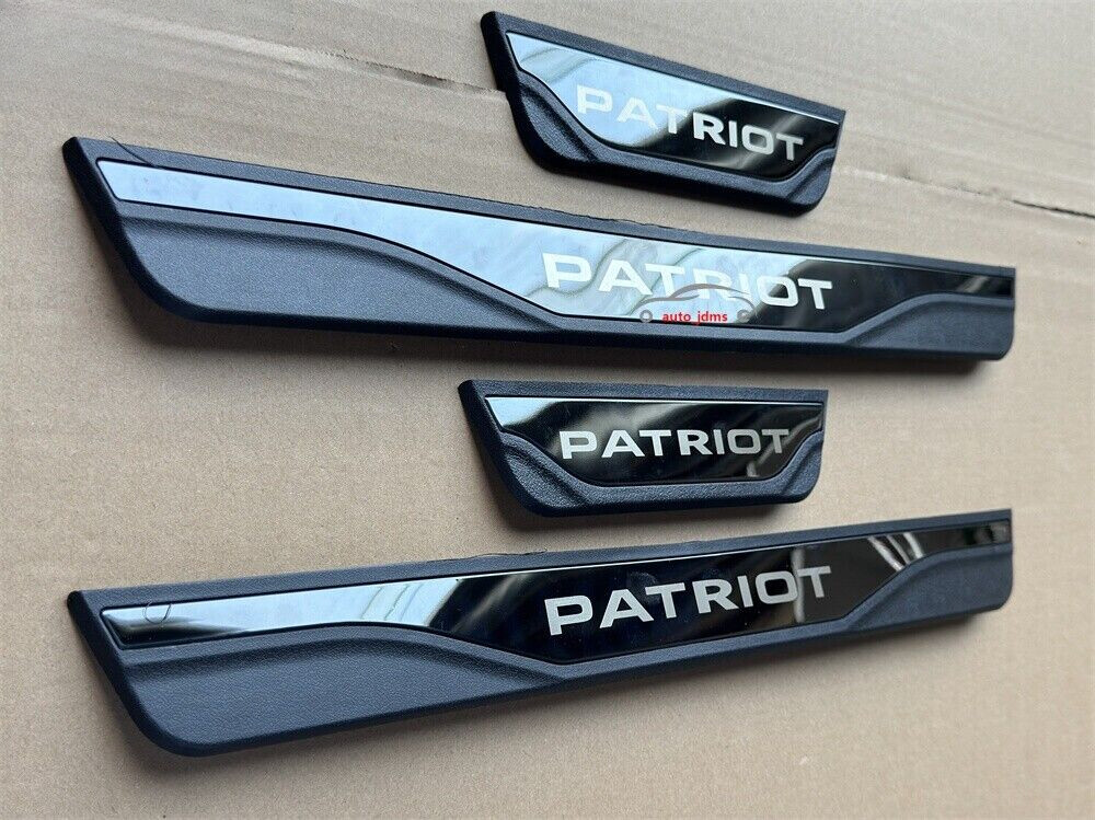 4Pcs Black Door Scuff Sill Cover Panel Step Protector for Patriot Accessories