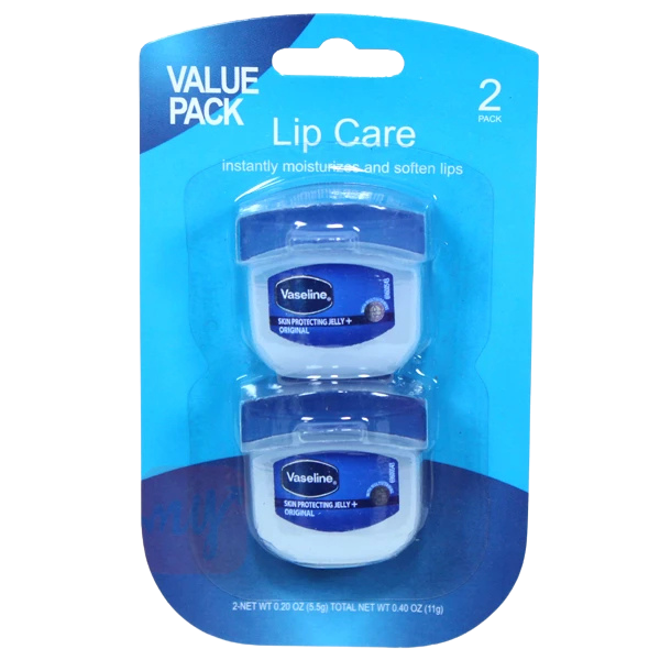 Vaseline Lip Therapy 0.25oz for Dry Chapped Lips 24-Pack of 2