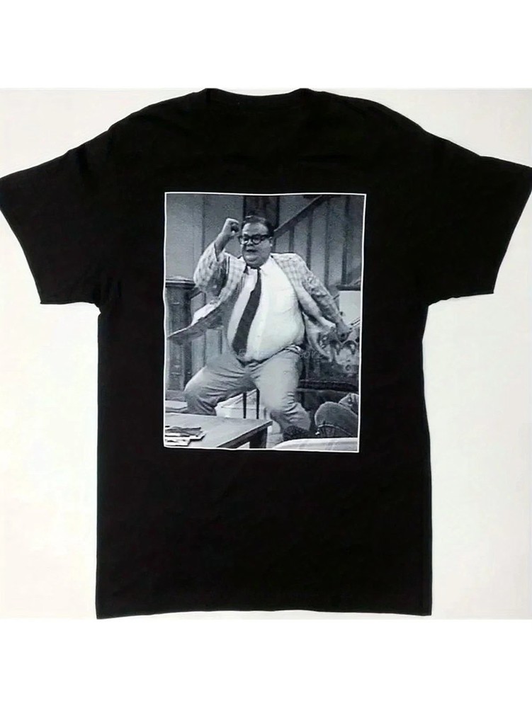 Men'S Casual Cotton T-Shirt with Chris Farley SNL Motivational Speaker Print