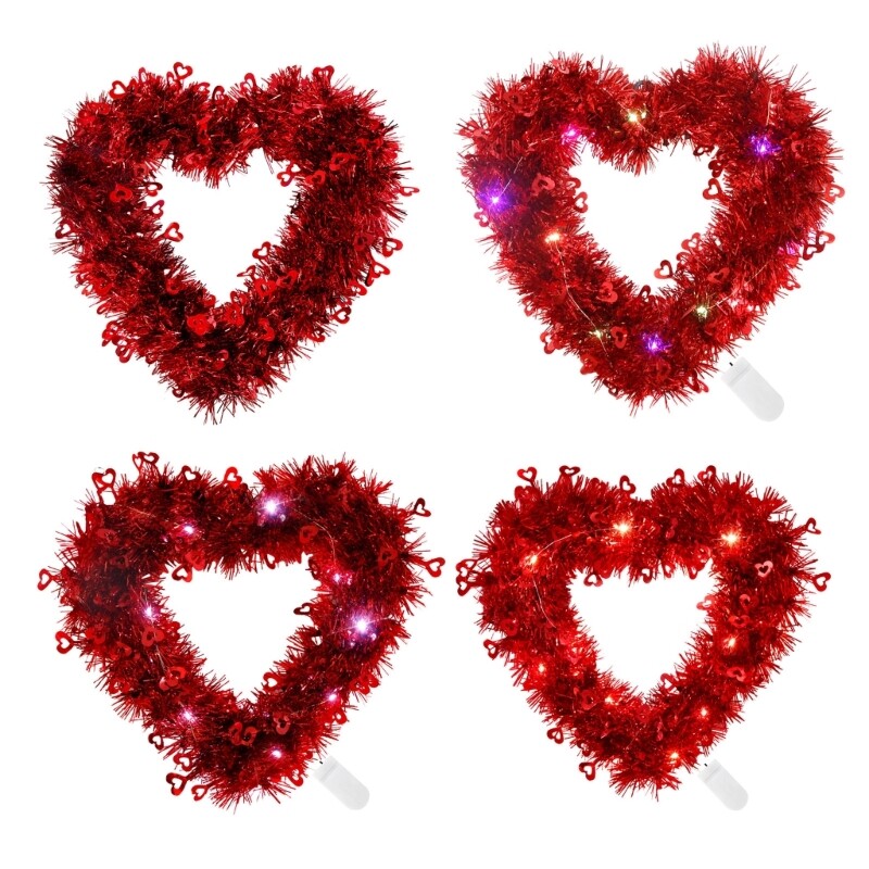 Valentine Day Wreath Heart Door Decors for Wedding Engagement Birthday Party