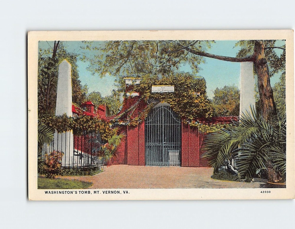 Postcard Washington's Tomb, Mount Vernon, Virginia