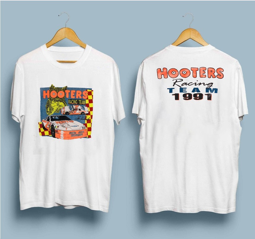 1991 Vintage Nascar T-Shirt Alan Kulwicki Hooters Racing Team Single Stitch