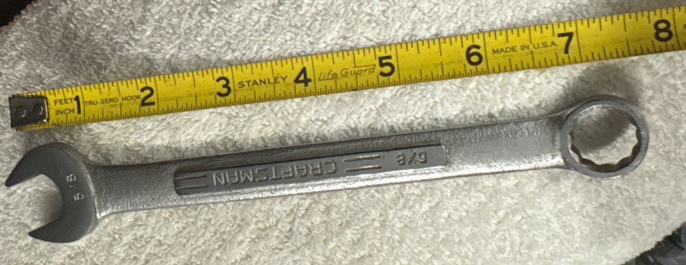 5/8” Craftsman Combination Wrench 12 Pt SAE -VV- USA vtg tool, rare no number