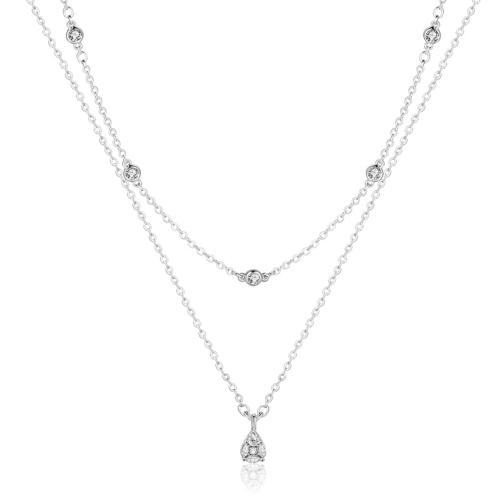 Elegant ACECHA Diamond Choker Necklace for Women in 18K Gold Plated Silver-image