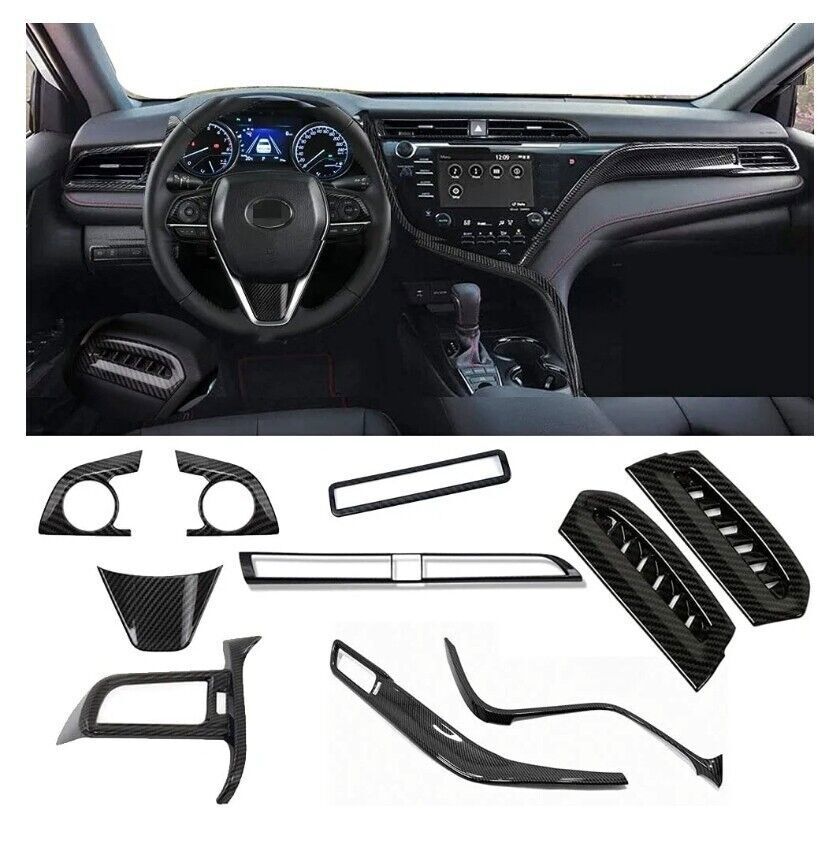 2018-2023 For Toyota Camry Carbon Fiber Accessories Interior Console kit trim*10