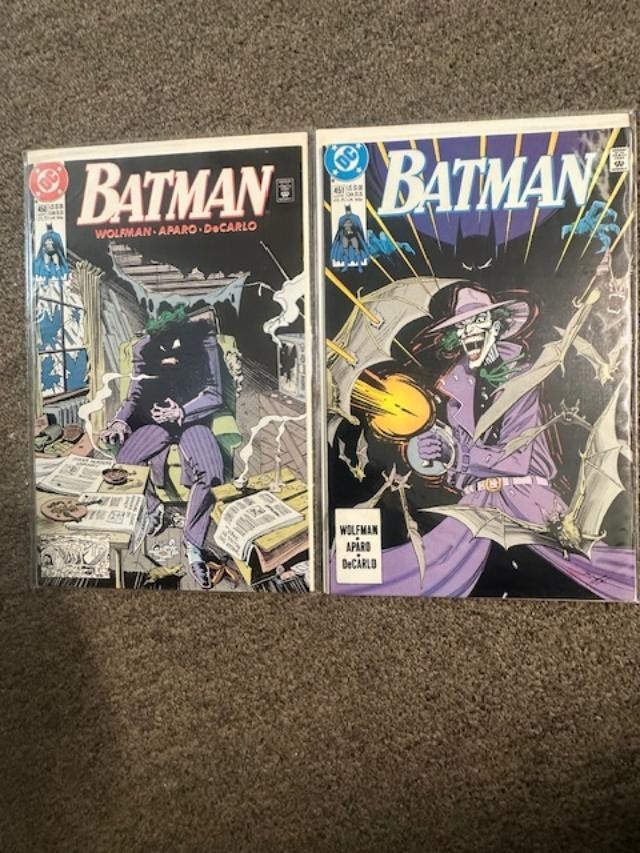 Batman #450 & 451 Joker covers Set of 2 Comics DC Comics