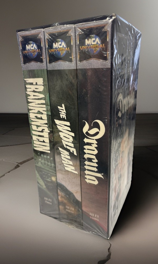 The Classic Monsters Collection (VHS, 1994, 3-Tape Set) BRAND NEW/SEALED