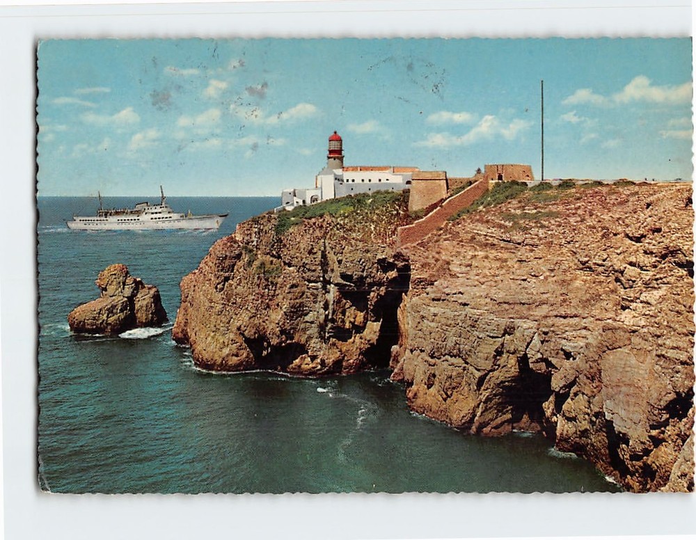 Postcard Lighthouse of Cabo de São Vicente in Portugal