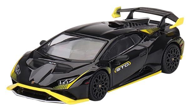 TrueScale Miniatures MINI GT 1/64 Lamborghini Huracan STO Nero Noctis LHD