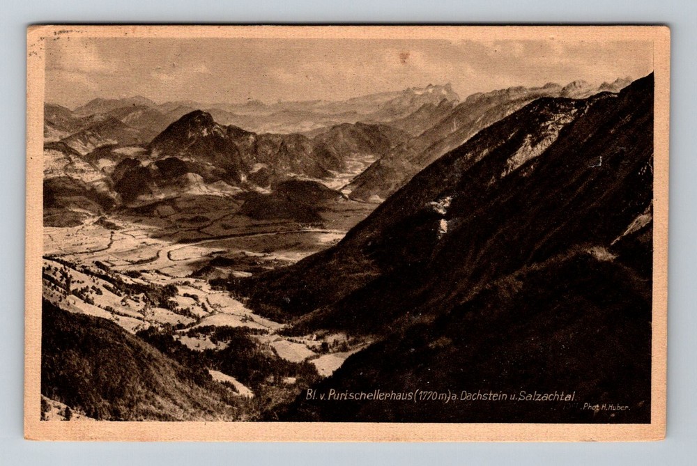 Austria- Salzachtal Valley Dachstein Mountains View Old Card PC Vintage Postcard