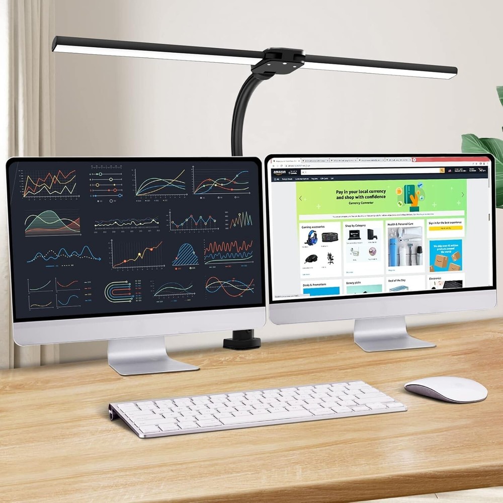 Ksunun Double Head LED Desk Lamp, Architect Desk Lamps for Home Office 24W...
