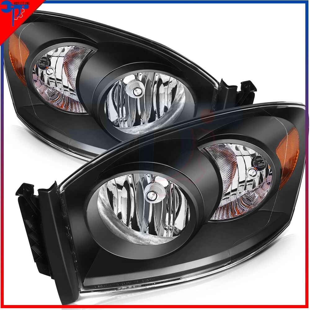Front Headlights Assembly Left + Right Sides Set For Dodge Ram 1500 2006-08