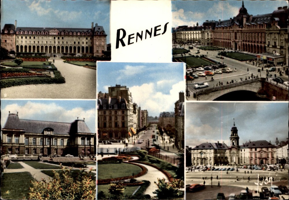 Rennes France vintage postcard a446