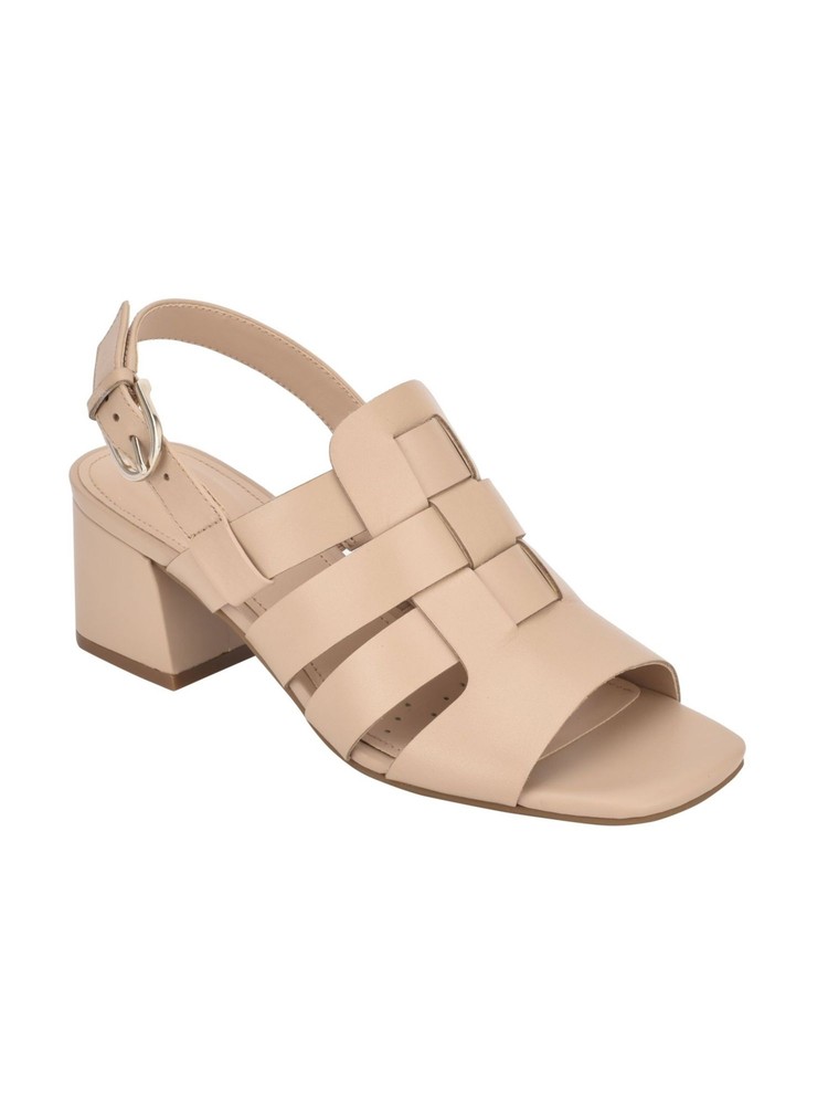 EVOLVE Womens Pink Mona Open Toe Block Heel Buckle Leather Sandals Shoes 11