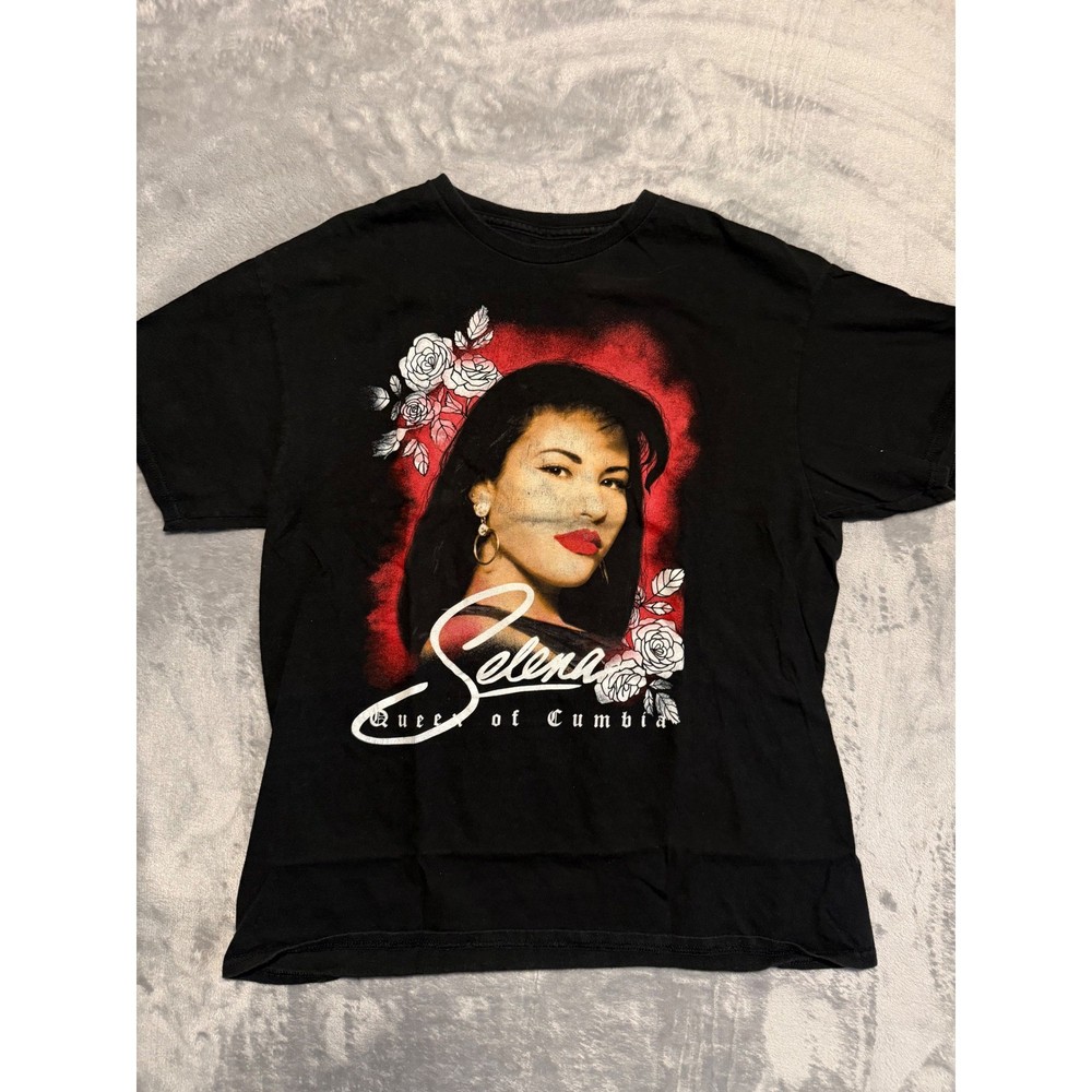 Official Selena Merchandise T-Shirt Mens Medium Black Queen of Cumbia Graphic