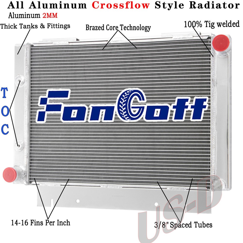 3 Row Aluminum Radiator For 1960-1963 Ford Galaxie 1962-1963 Galaxie 500 3.6L AT