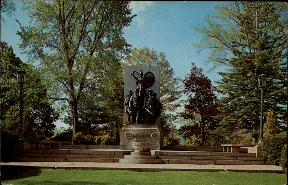 Soldiers and Sailors Monument Pittsfield Massachusetts vintage postcard s961