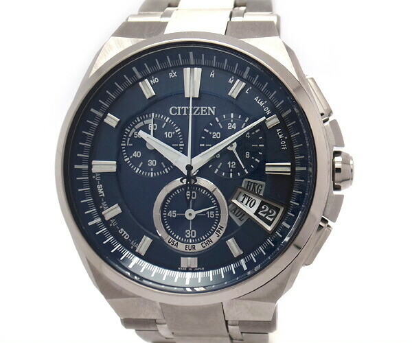 Citizen Atessa BY0040-51L Eco-Drive Radio Watch Titanium Used