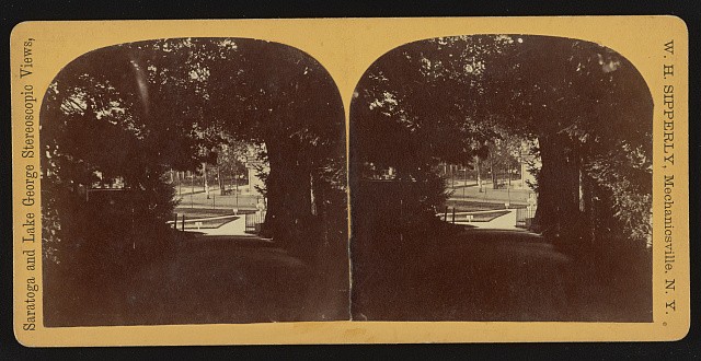 Congress Park Saratoga Springs New York 1900s Street View from the Ramble