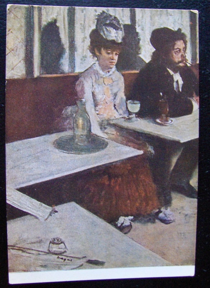 French Postcard. Edgar Degas: Absinth-image