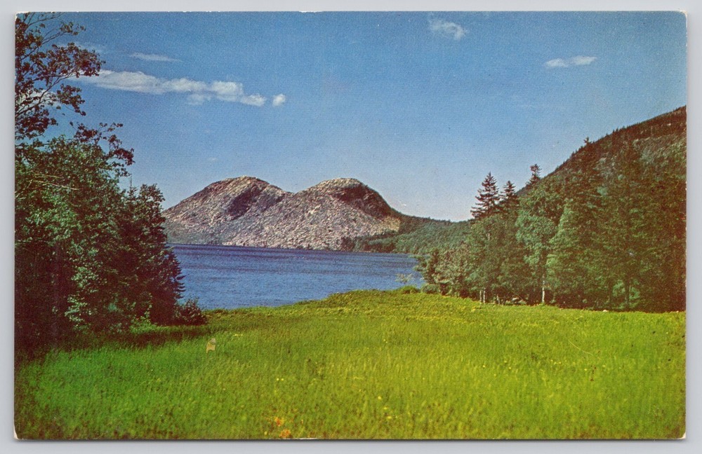 Postcard Jordan Pond and the bubbles Acadia national Park Mt Desert Island Maine-image
