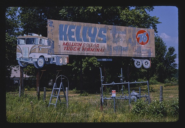 Minden Louisiana 1982 Kellys Truck Terminal Billboard 76 Sign Trailer