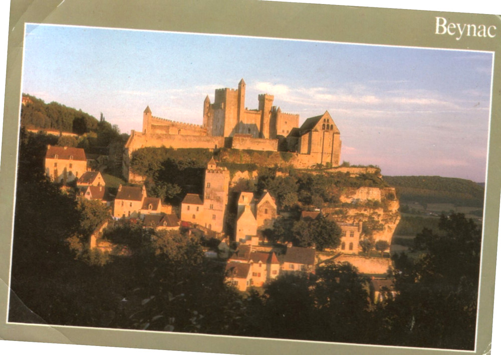 Vintage Postcard - Château de Beynac, France - 1990s